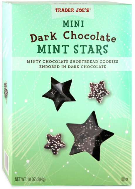 Mini Dark Chocolate Mint Stars – Holiday Chocolate Cookies with Minty Crunch