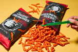 Spicy Cheese Crunchies – Fiery Cheddar Corn Crunch Snacks