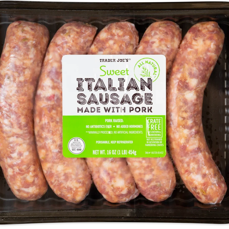 Sweet Italian Pork Sausage 1 Lb Mild Sausage Links