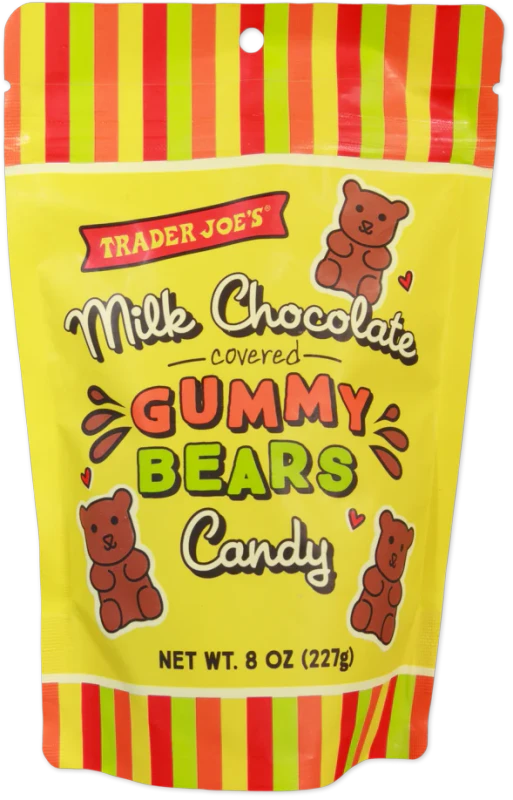 Milk Chocolate Covered Gummy Bears – Chocolate Coated Gummy Candy (8 oz)