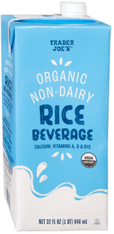 Organic Non Dairy Rice Beverage Smooth Vegan Milk Alternative Drink