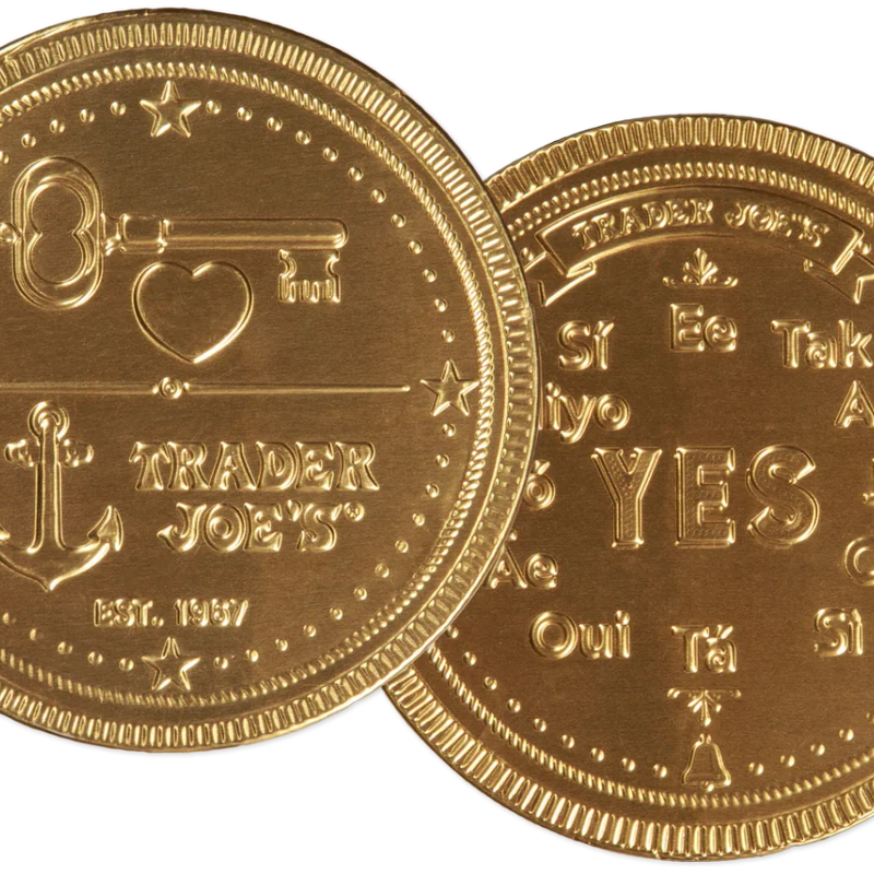 The Milk Chocolate Coin – Oversized Foil-Wrapped Milk Chocolate Disc