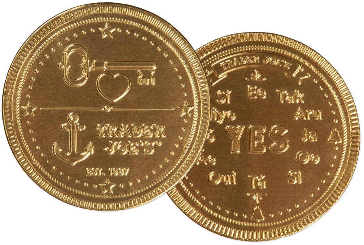 The Milk Chocolate Coin – Oversized Foil-Wrapped Milk Chocolate Disc