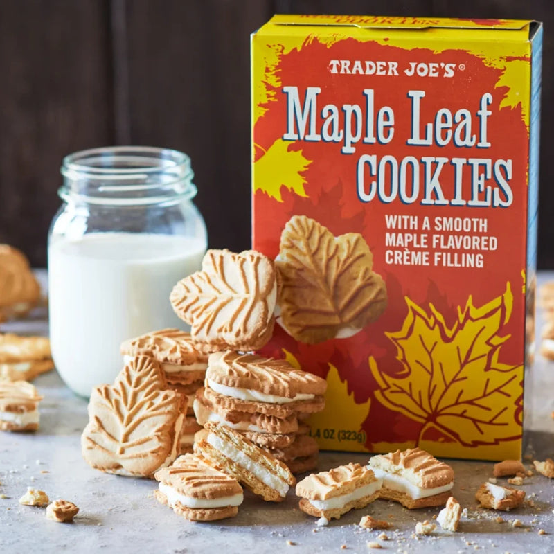 Maple Leaf Cookies – Maple Creme Sandwich Shortbread Cookies (11.4 oz)