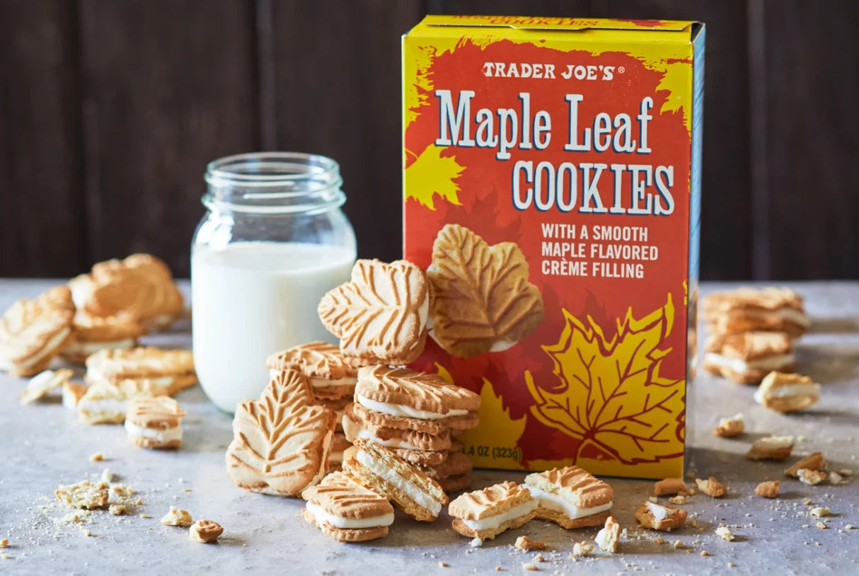 Maple Leaf Cookies – Maple Creme Sandwich Shortbread Cookies (11.4 oz)