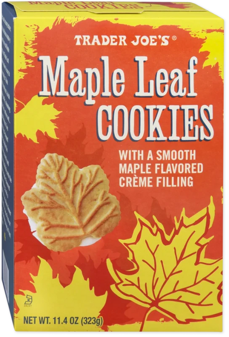 Maple Leaf Cookies – Maple Creme Sandwich Shortbread Cookies (11.4 oz)