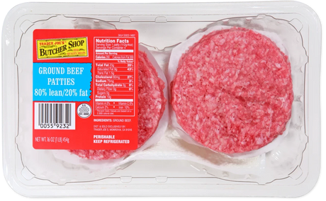 Ground Beef Patties 80/20 1 Lb Pre-Formed Beef Burgers