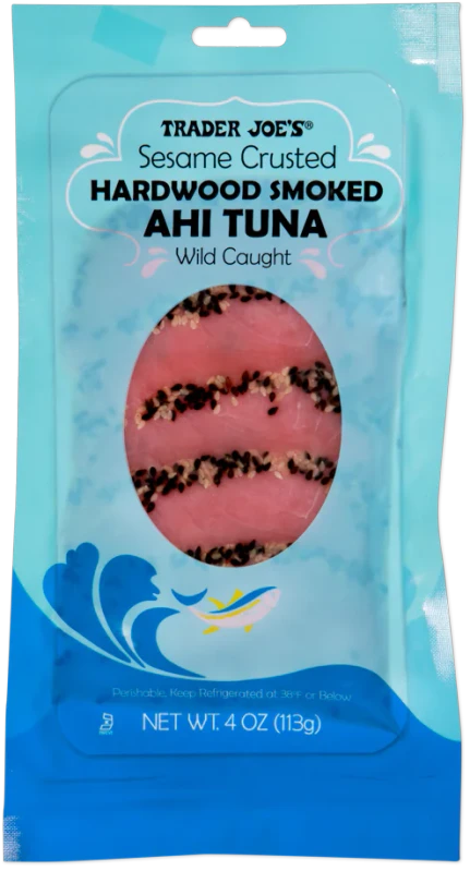 Sesame Crusted Hardwood Smoked Ahi Tuna 4 Oz Smoked Yellowfin Tuna Slices