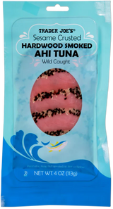 Sesame Crusted Hardwood Smoked Ahi Tuna 4 Oz Smoked Yellowfin Tuna Slices