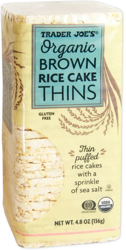 Organic Brown Rice Cake Thins – Light, Crunchy Square Rice Snack