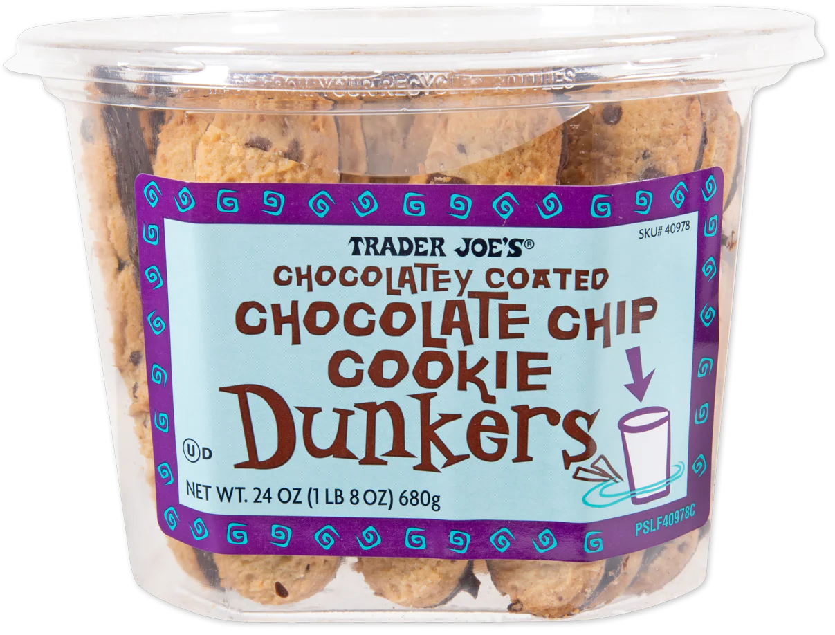 Trader Joes Chocolatey Coated Chocolate Chip Dunkers 24 Oz