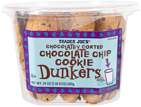 Trader Joes Chocolatey Coated Chocolate Chip Dunkers 24 Oz