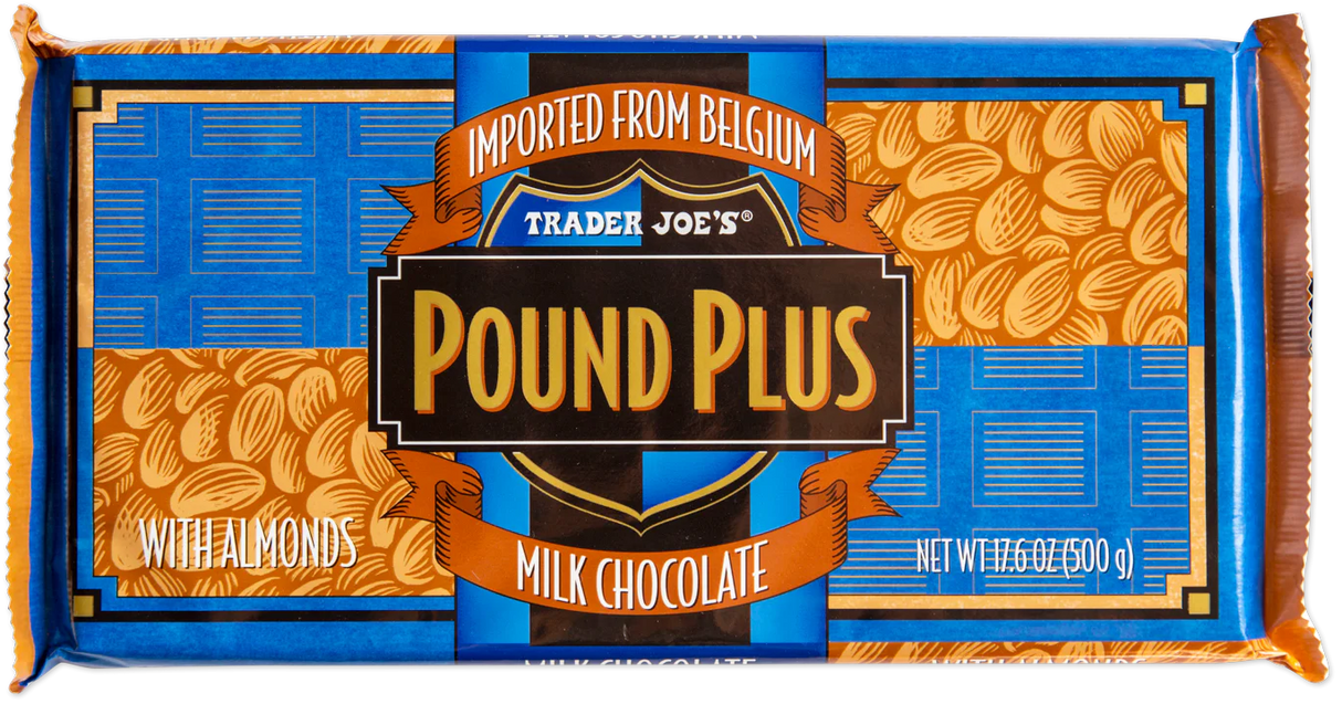Pound Plus Milk Chocolate Bar with Almonds /17.6 Oz