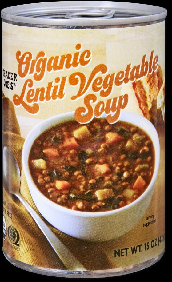 Trader Joe’s Organic Lentil Vegetable Soup – 15 Oz Hearty Gluten-Free Vegan Soup