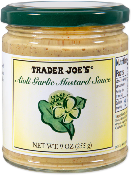 Trader Joes Aioli Garlic Mustard Sauce 9 Oz