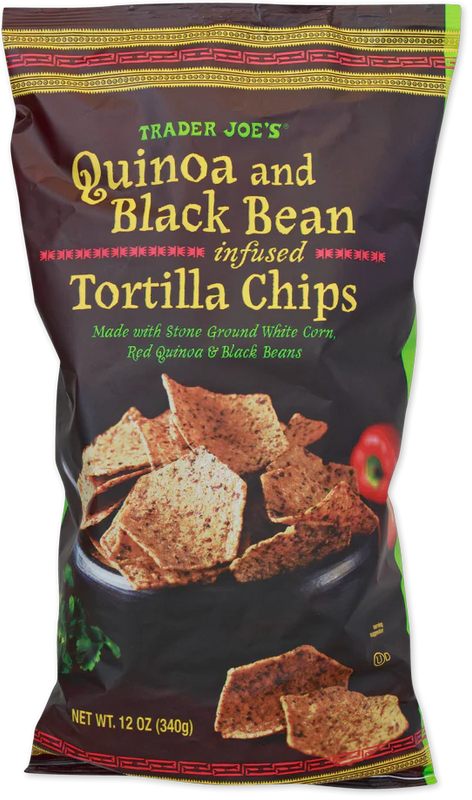 Trader Joes Quinoa and Black Bean Infused Tortilla Chips/12 Oz