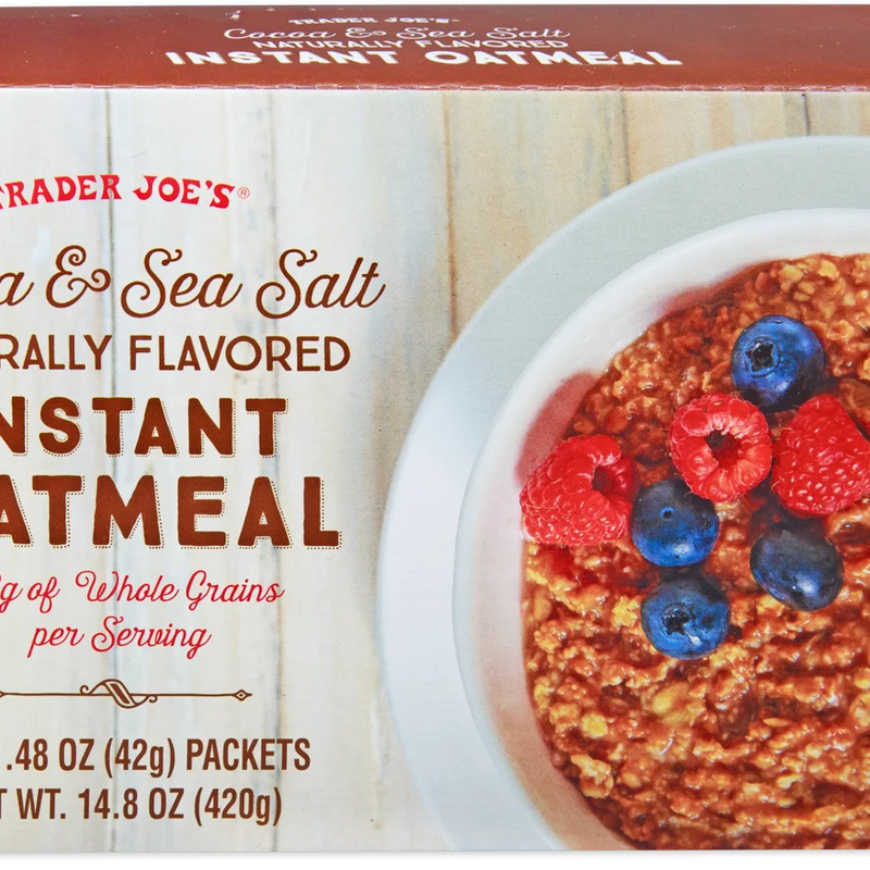 Trader Joe’s Cocoa & Sea Salt Instant Oatmeal – Rich, Chocolatey Breakfast Delight