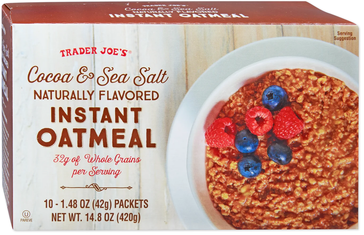 Trader Joe’s Cocoa & Sea Salt Instant Oatmeal – Rich, Chocolatey Breakfast Delight