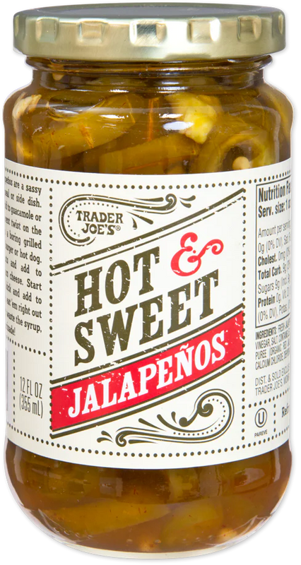 Trader Joes Hot & Sweet Jalapeños 12 Fl Oz