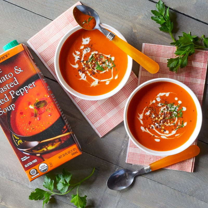 Trader Joe's Organic Tomato & Roasted Red Pepper Soup 32 fl oz