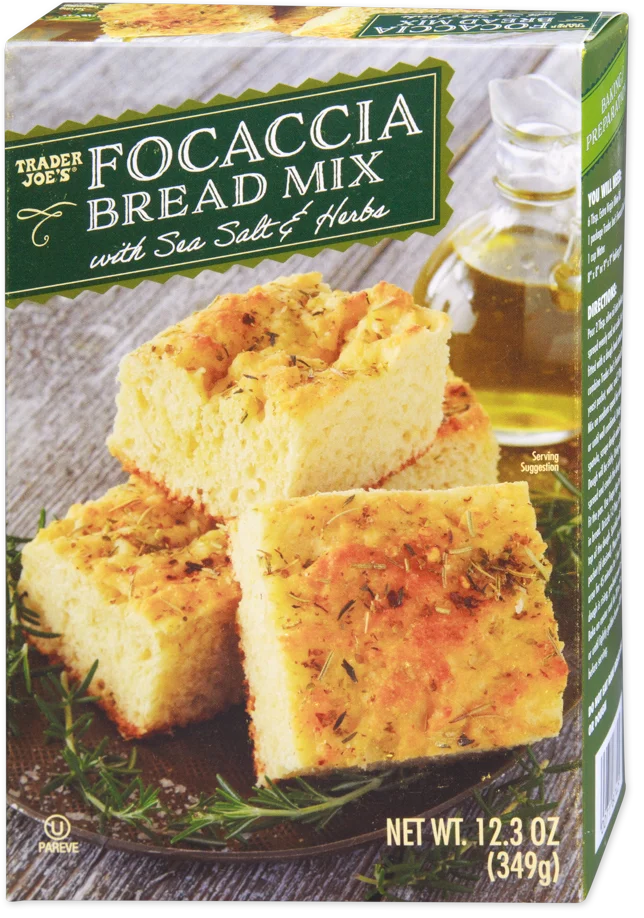 Focaccia Bread Mix with Sea Salt & Herbs – Easy Homemade Italian Bread, Soft & Fluffy Texture 12.3 Oz