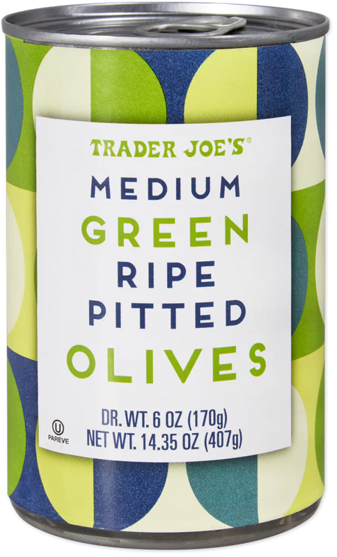 Medium Green Ripe Pitted Olives 14.35 oz
