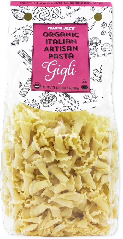Organic Italian Artisan Gigli Pasta – Rustic Durum Wheat Bellflower Pasta 17.64 Oz