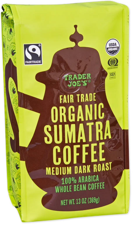 Fair Trade Organic Sumatra Coffee 13 Oz