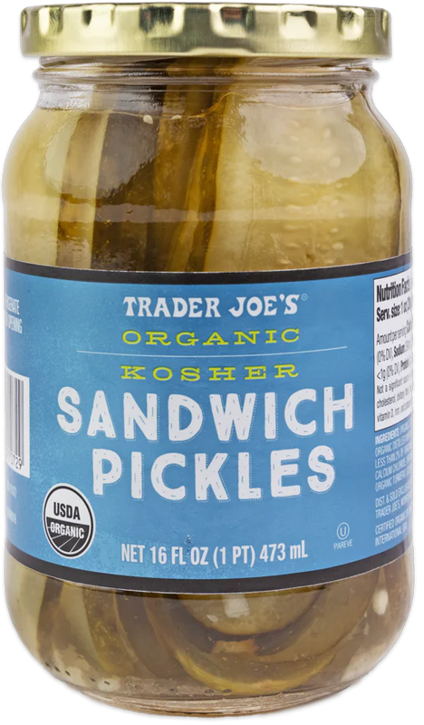 Organic Kosher Sandwich Pickles 16 Fl Oz