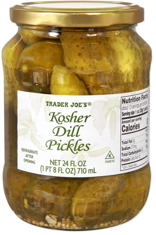 Kosher Dill Pickles – Classic Briny Crunchy Dill Spears 24 Fl Oz