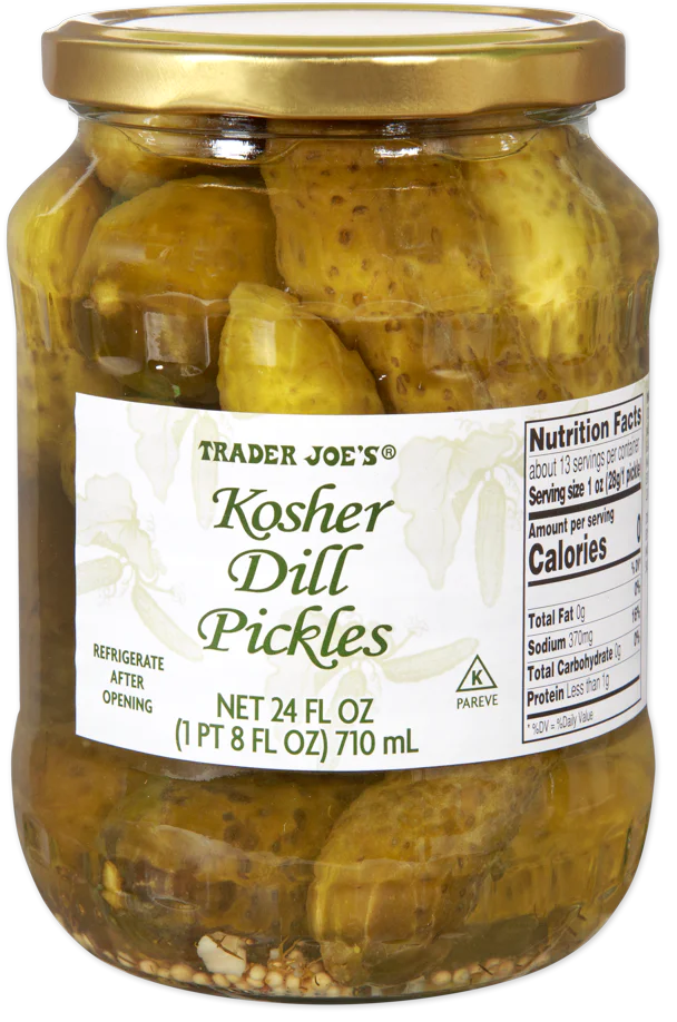 Kosher Dill Pickles – Classic Briny Crunchy Dill Spears 24 Fl Oz
