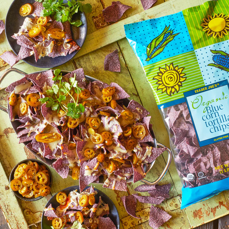 Trader Joes Organic Blue Corn Tortilla Chips 16 Oz