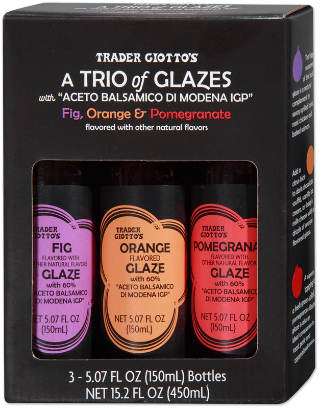 Trio of Glazes 15.9 Fl Oz Fig Orange Pomegranate Balsamic Vinegar Modena