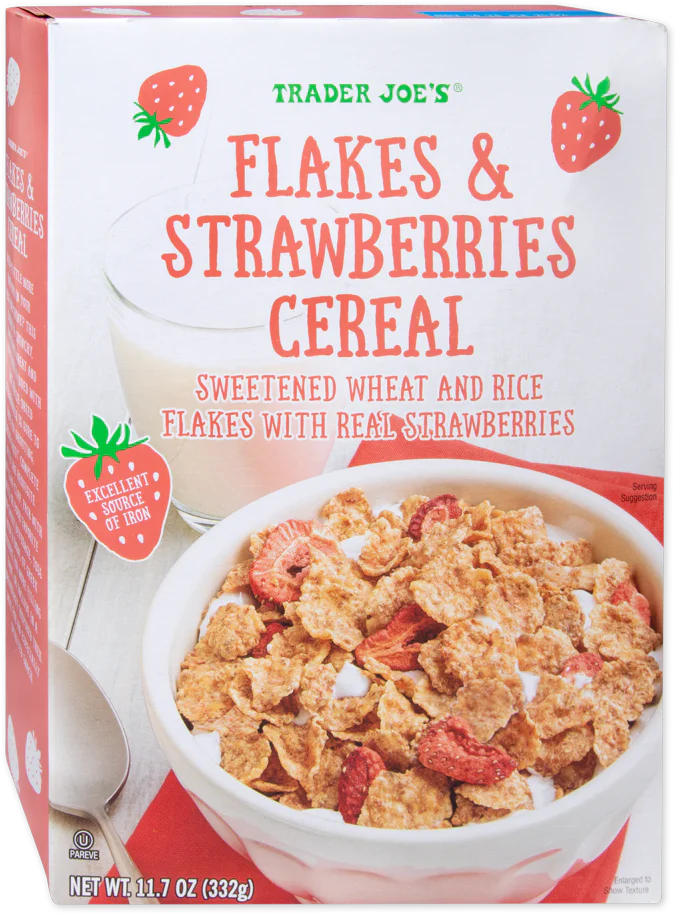 Trader Joes Flakes & Strawberries Cereal 11.7 Oz