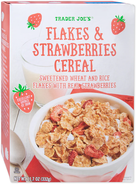 Trader Joes Flakes & Strawberries Cereal 11.7 Oz