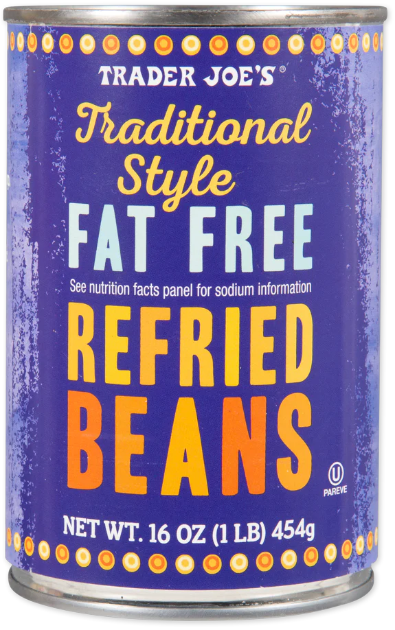 Trader Joes Traditional Style Fat Free Refried Beans 16 Oz