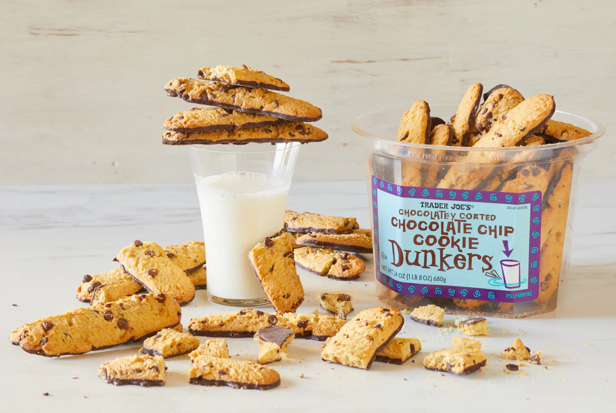 Trader Joes Chocolatey Coated Chocolate Chip Dunkers 24 Oz