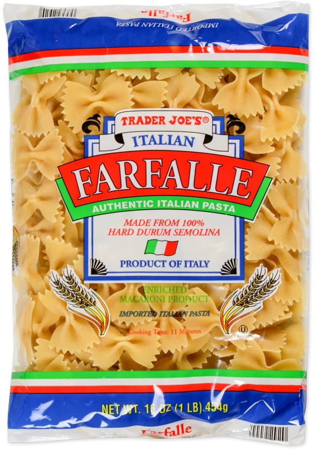 Trader Joe’s Authentic Italian Farfalle Pasta / 1 Lb