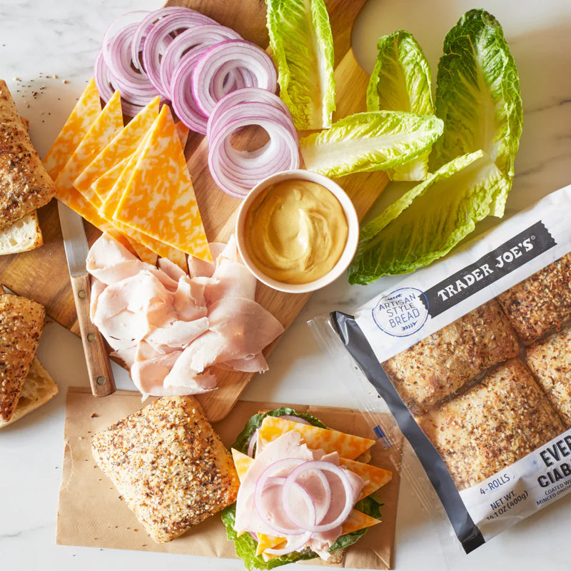 Trader Joes Everything Ciabatta Rolls/14.1 Oz