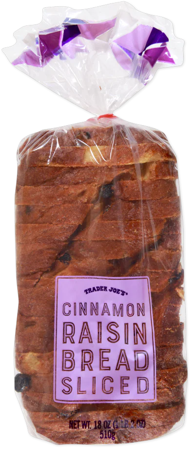 Trader Joes Cinnamon Raisin Sliced Bread/18 Oz