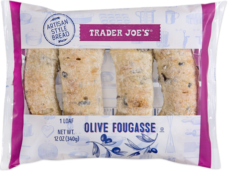 Olive Fougasse 12 oz Rustic & Flavorful