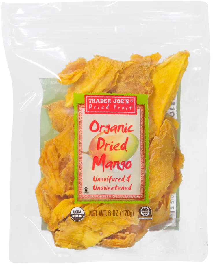 Trader Joes Organic Dried Mango 6 Oz