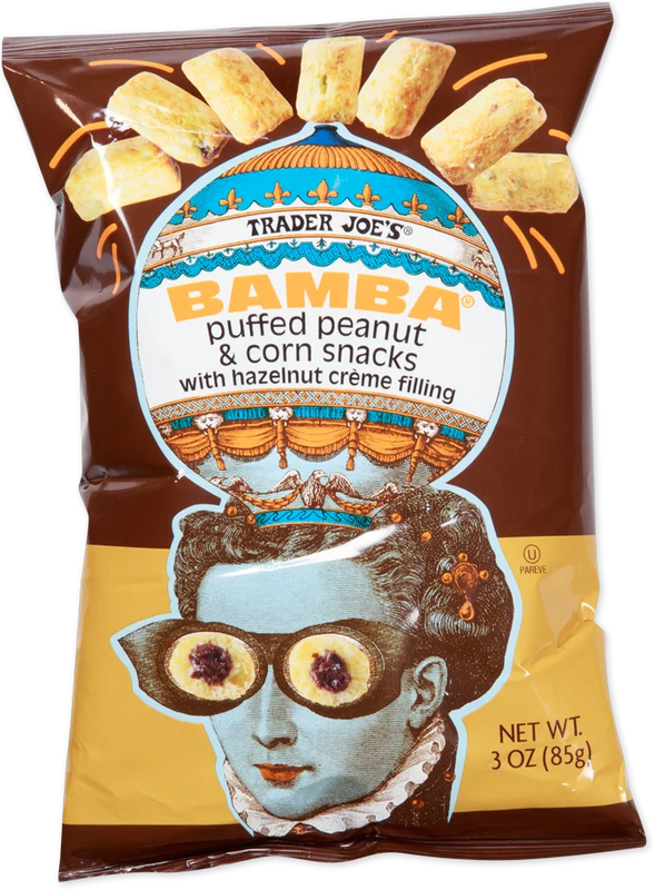 Trader Joe’s Bamba with Hazelnut Crème Filling/3 Oz