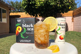 Sparkling Black Tea with Peach Juice Beverage 8.45 Fl Oz