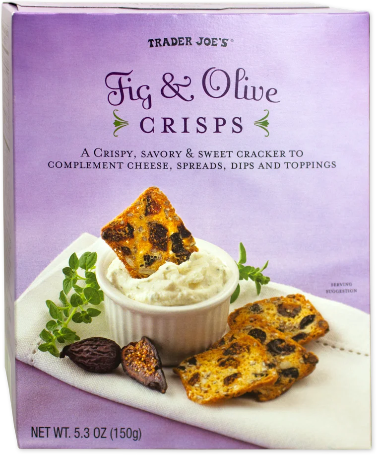 Trader Joe's Fig & Olive Crisps For Sweet Snack (5.3 Oz)