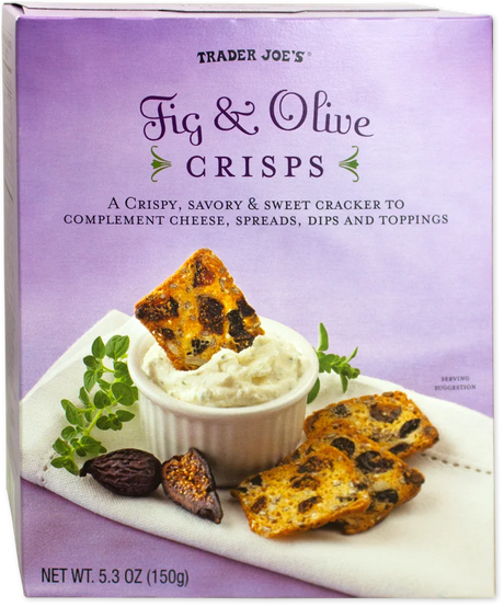 Trader Joe's Fig & Olive Crisps For Sweet Snack (5.3 Oz)