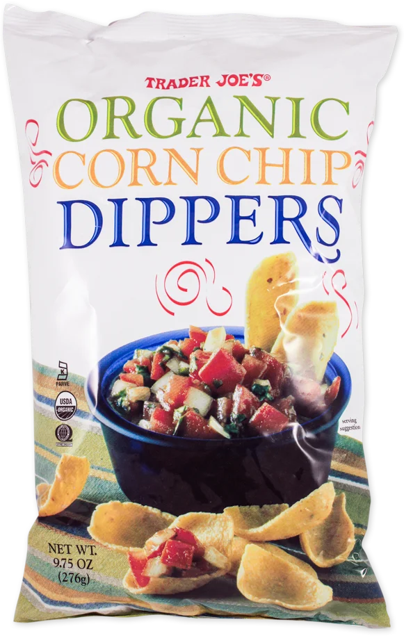 Trader Joe's Organic Corn Chip Dippers Flavorful Snack /9.75 Oz