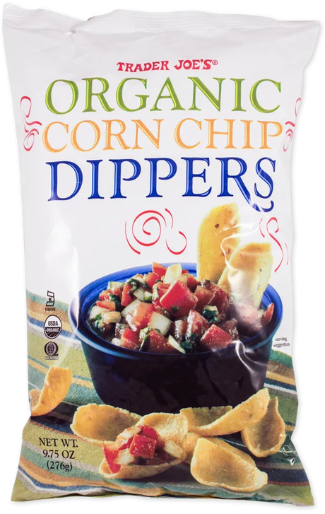 Trader Joe's Organic Corn Chip Dippers Flavorful Snack /9.75 Oz