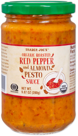 Trader Joes Organic Roasted Red Pepper & Almond Pesto/9.87 Oz