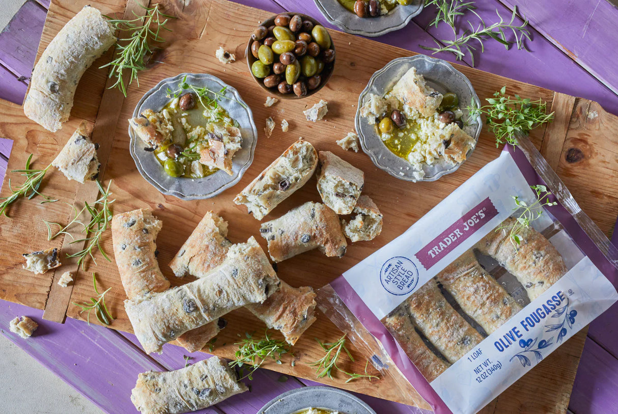 Olive Fougasse 12 oz Rustic & Flavorful